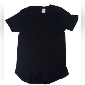 Zara Black Short Sleeve Crewneck Tee